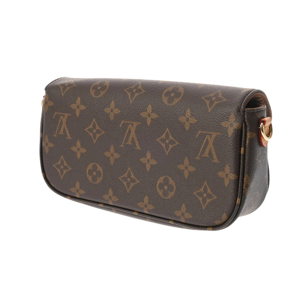 Louis Vuitton Brown on Bag Chain Shoulder Ivy Wallet Monogram Canvas Brown